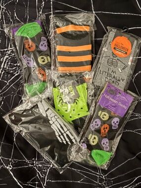 Halloween Socks Assorted 6pc Pack : New in Packaging
